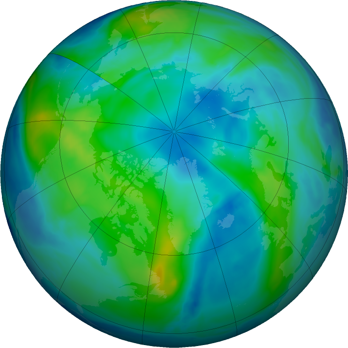 Arctic ozone map for 04 November 2020